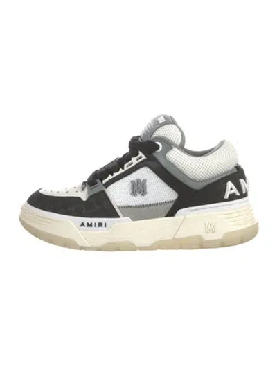 Pre-owned Amiri Leather Graphic Print Sneakers In Neutrals