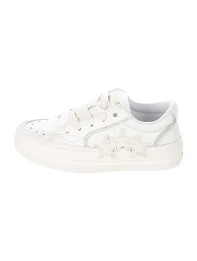 Pre-owned Amiri Leather Graphic Print Sneakers In Neutrals