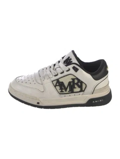 Pre-owned Amiri Leather Graphic Print Sneakers In White