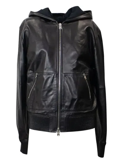 Amiri Leather Jacket In Black