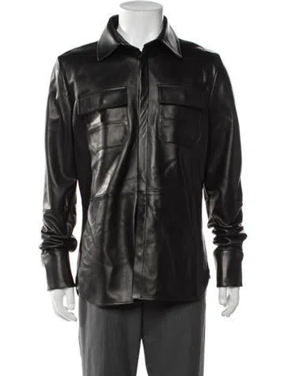 Pre-owned Amiri Leather Jacket In Brown