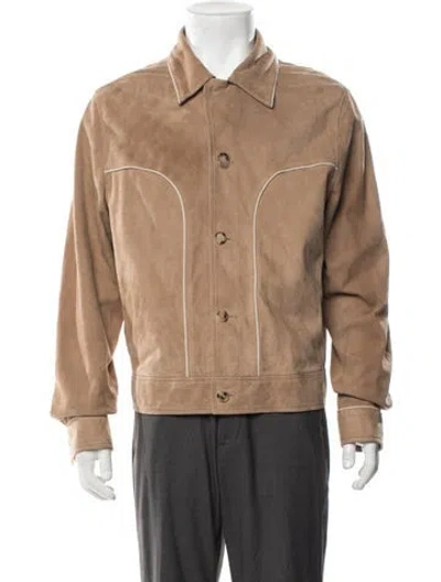 Pre-owned Amiri Leather Jacket W/ Tags In Brown
