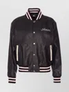 Amiri Leather Jacket With Elasticized Collar And Cuffs In Black
