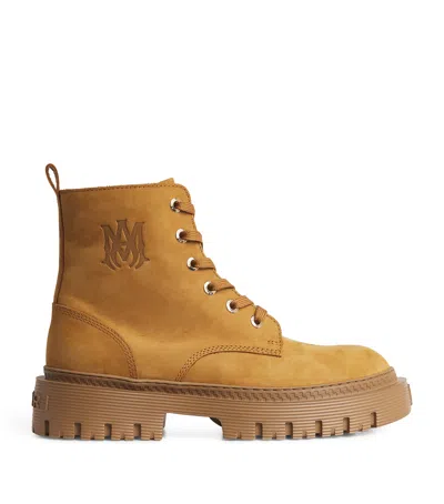 Amiri Leather Jumbo Boots In Brown