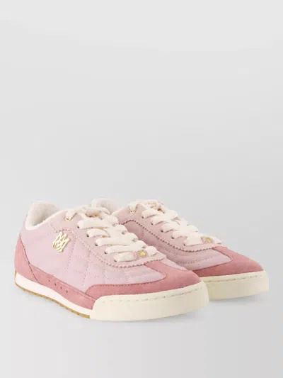 Amiri Leather Lace-up Sneakers In Pink