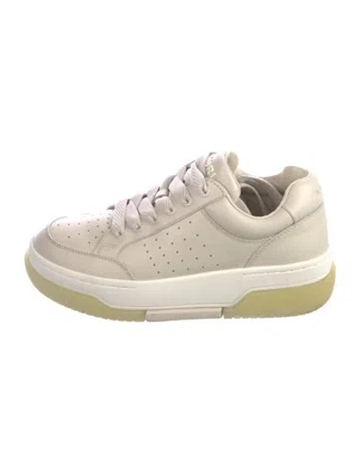 Pre-owned Amiri Leather Lasercut Accents Sneakers In Neutral