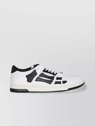 AMIRI LEATHER LOW-TOP SNEAKERS CONTRAST PANELS