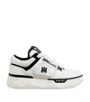 Amiri White And Black Chunky Sneakers With Logo Detail In Leather And Mixed Tech Fabrics Man In White