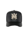 Amiri Leather Ma Trucker Hat In Black