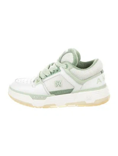 Pre-owned Amiri Leather Mesh Accents Athletic Sneakers In White