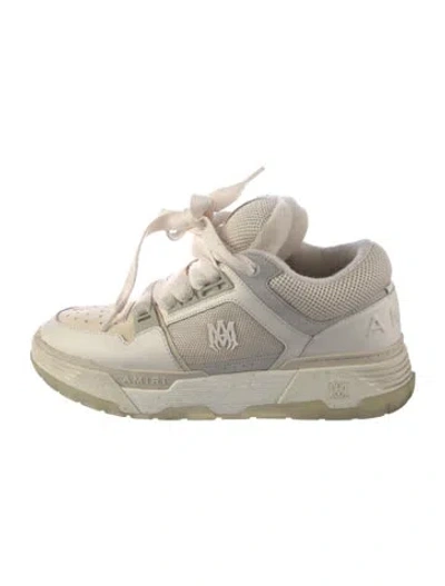 Pre-owned Amiri Leather Mesh Accents Chunky Sneakers In Neutrals