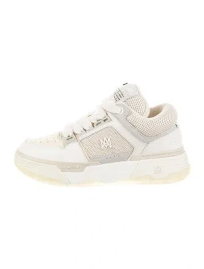 Pre-owned Amiri Leather Mesh Accents Sneakers In White