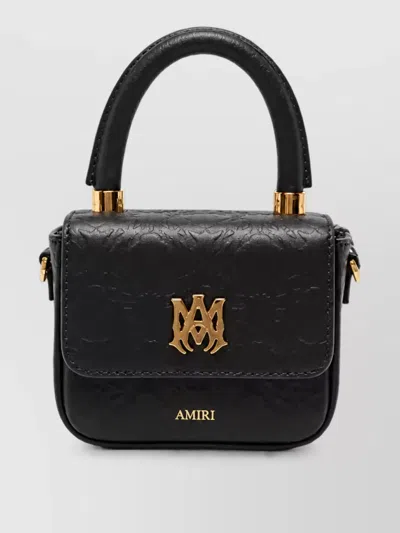 Amiri Leather Nano Shoulder Bag In Black