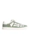 Amiri Leather Pacific Bones Sneakers In Green