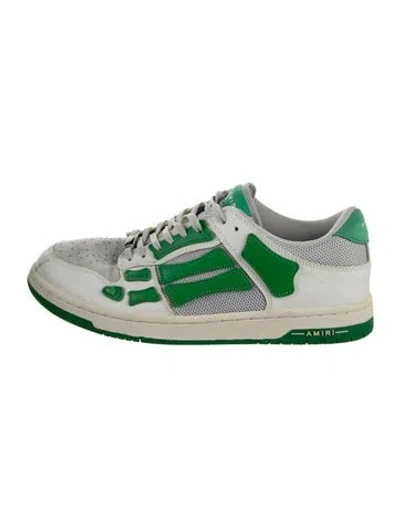 Pre-owned Amiri Leather Printed Sneakers In Green