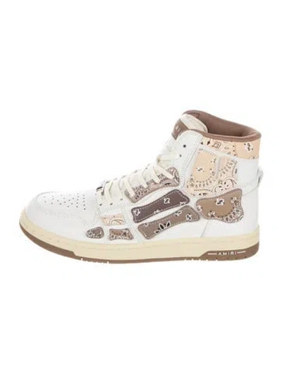 Pre-owned Amiri Leather Printed Sneakers In Multi