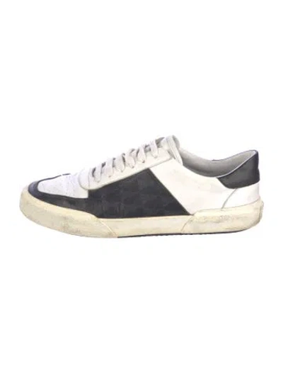 Pre-owned Amiri Leather Printed Sneakers In White