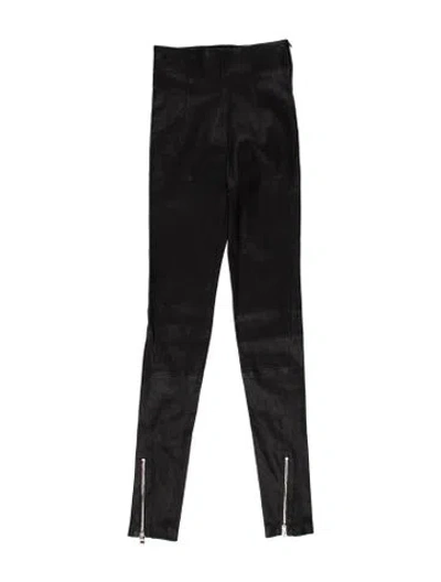 Pre-owned Amiri Leather Skinny Leg Pants In Black