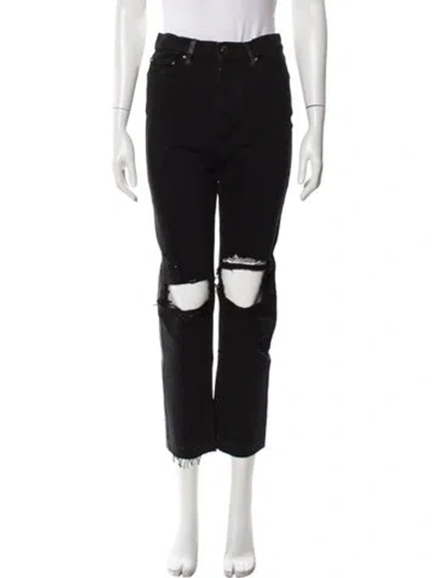 Pre-owned Amiri Leather Skinny Leg Pants In Black