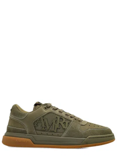 Amiri Leather Sneaker With Rubber Sole And Perforated Suede Details In Multi