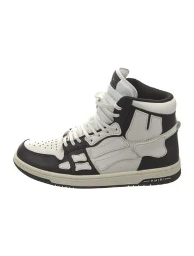 Pre-owned Amiri Leather Sneakers In Black