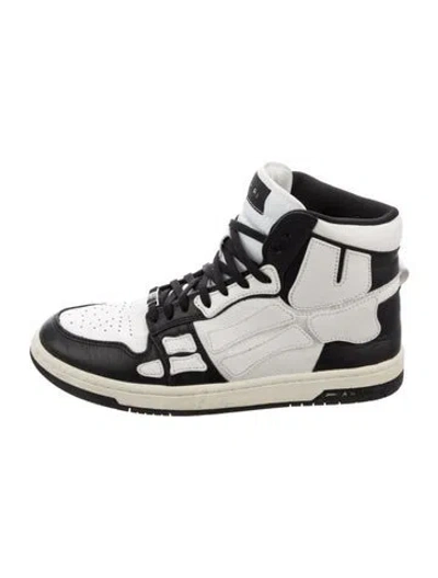 Pre-owned Amiri Leather Sneakers In Black/white