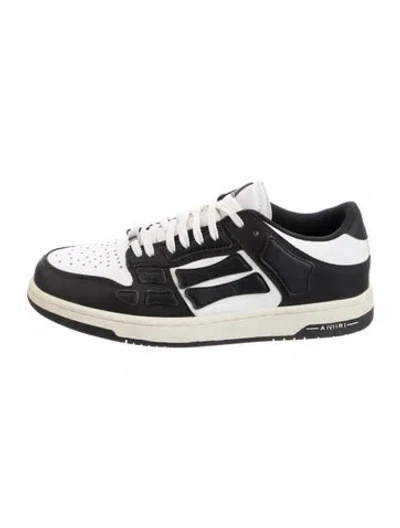 Pre-owned Amiri Leather Sneakers In Black/white
