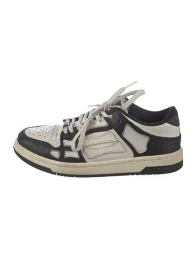 Pre-owned Amiri Leather Sneakers In Black/white