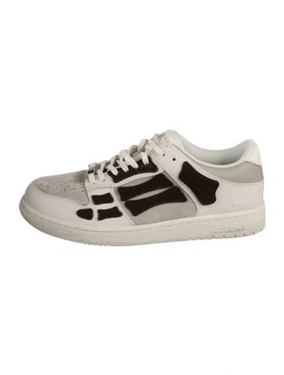 Pre-owned Amiri Leather Sneakers In Brown/neutrals