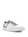 Amiri Distressed Low Top Sneakers With Skeleton Detail In Gray