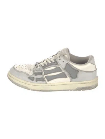 Pre-owned Amiri Leather Sneakers In Gray