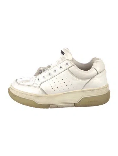 Pre-owned Amiri Leather Sneakers In Neutral