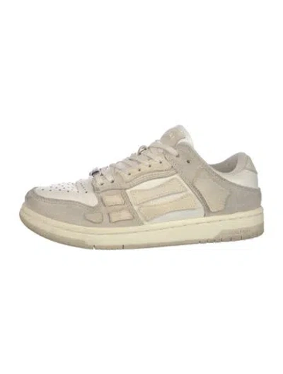 Pre-owned Amiri Leather Sneakers In Neutral