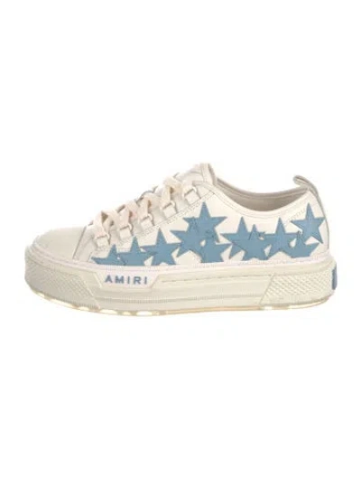 Pre-owned Amiri Leather Sneakers In Neutral