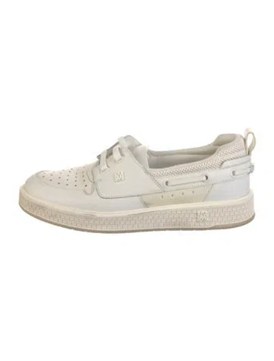 Pre-owned Amiri Leather Sneakers In Neutral