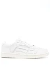 Amiri Pacific Bones Leather Panelled Sneakers In White
