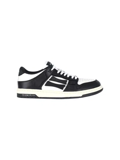 Amiri Leather Sneakers With Mesh Lining And Rubber Outsole In Black