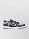 Amiri Leather Upper Low Top Sneakers In Asphalt