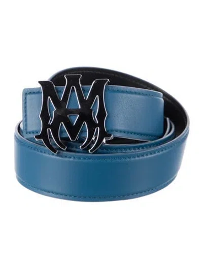Pre-owned Amiri Leather Waist Belt In Blue