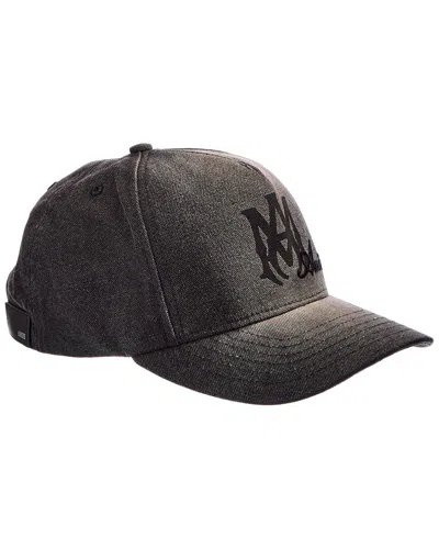 Amiri Leather-trim Cap In Black