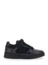 Amiri Skyline Sneaker In Leather And Mesh With Python Print In Black