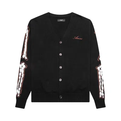Pre-owned Amiri Leopard Bones Cardigan 'black' | Men's Size M