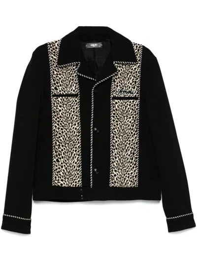 Amiri Leopard Cadet Jacket In Multi