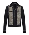 Amiri Leopard Cadet Jacket In Black