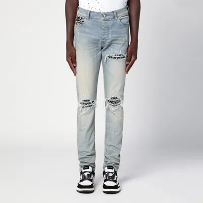 AMIRI AMIRI LEOPARD JEANS MX1 ANTIQUE INDIGO