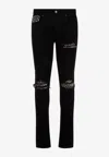 Amiri Wax Mx1 Skinny Jeans In Black