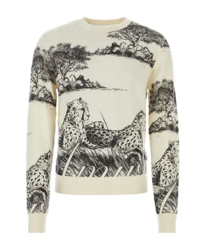 Amiri Graphic-print Wool Jumper In Multicolour
