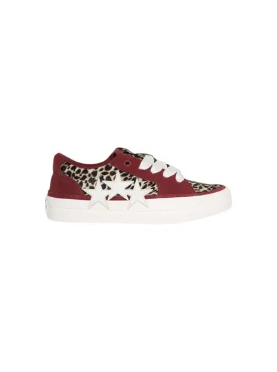 Amiri Leopard Sunset Skate Low Sneakers In Red