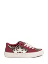 Amiri Leopard Sunset Skate Low Top Sneakers In Burgundy