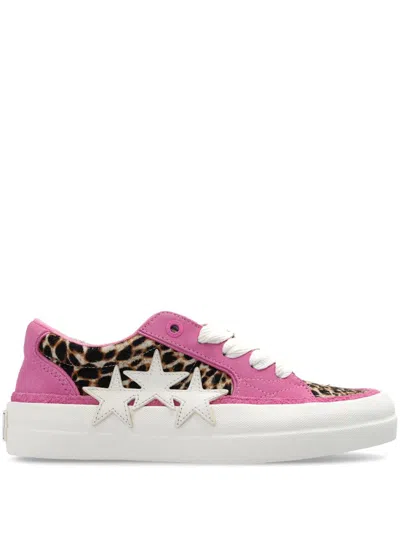 Amiri Leopard Sunset Skate Sneakers In Pink